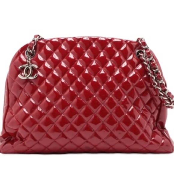 Chanel Red Mademoiselle Bowler bag - large - Picture 10 of 10